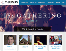 Tablet Screenshot of madisonumc.org